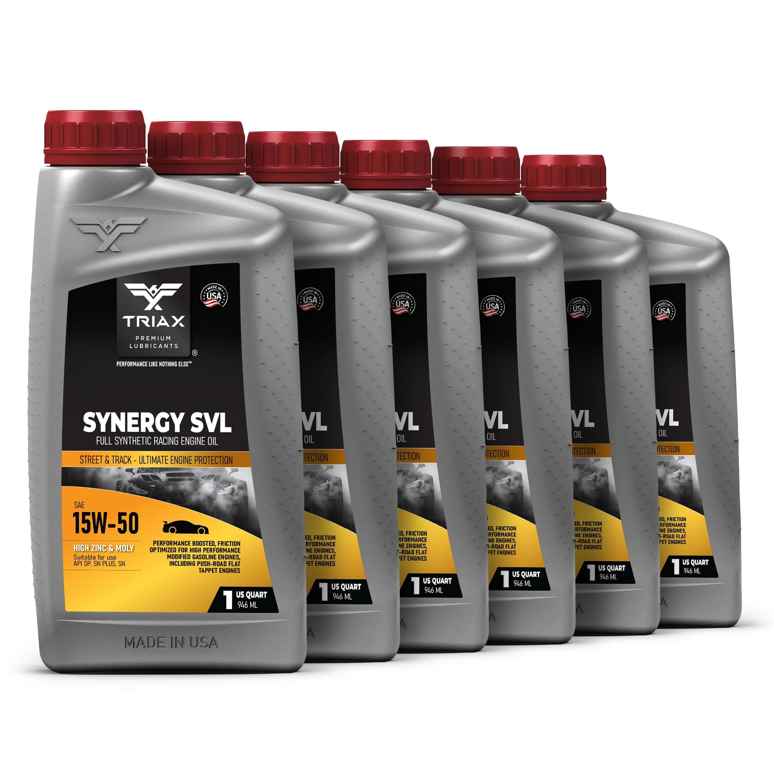 Amazon.com: TRIAX Synergy SVL 15W-50, Racing Grade, Full Synthetic Amazon.com: TRIAX Synergy SVL 15W-50, Racing Grade, Full Synthetic